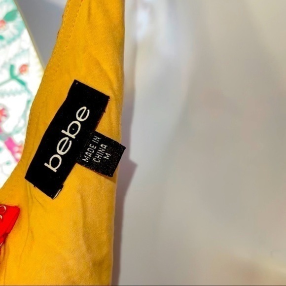 Beautiful BeBe Orange Lace and Nude Dress - Picture 8 of 9